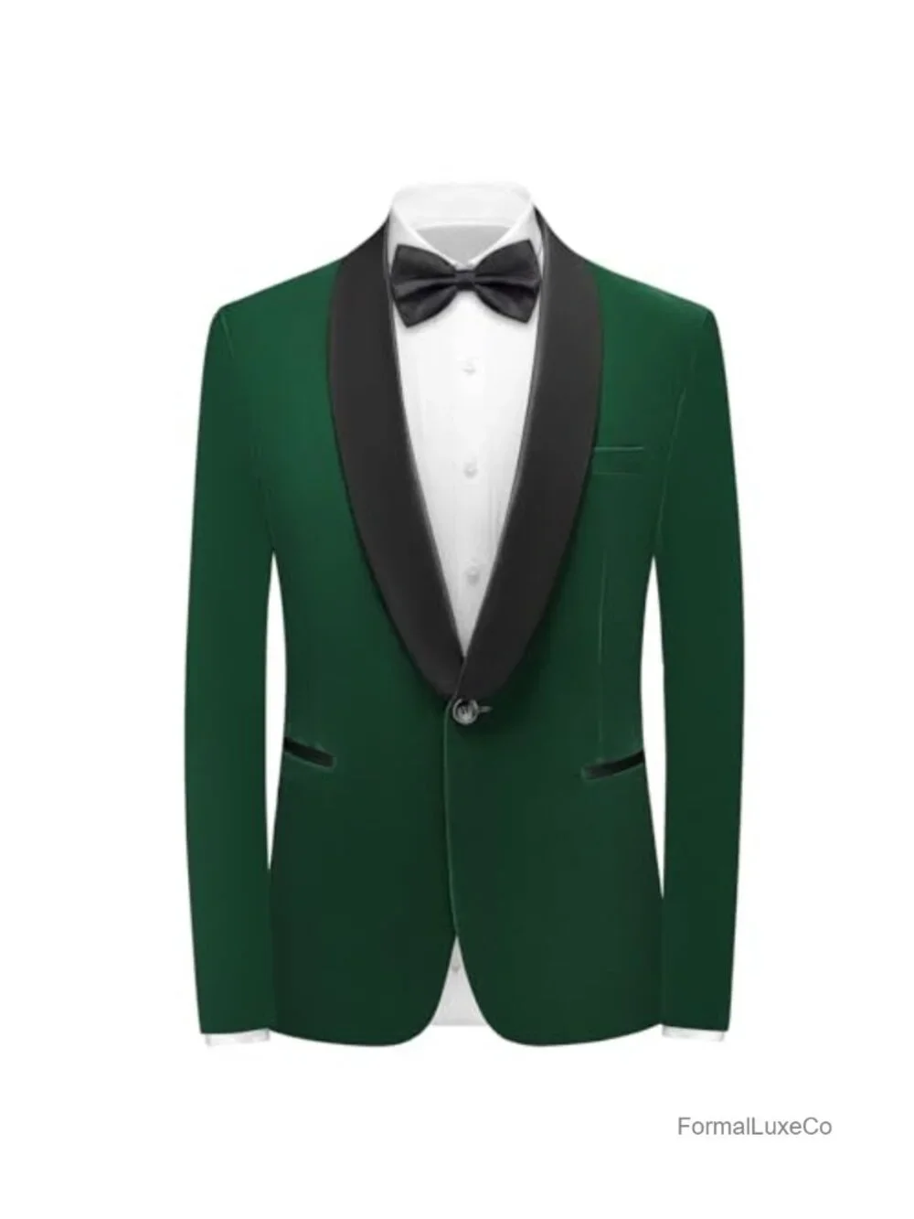 Velvet Tuxedo Blazer Men Slim Fit Shawl Lapel One Button Party Suit Coat